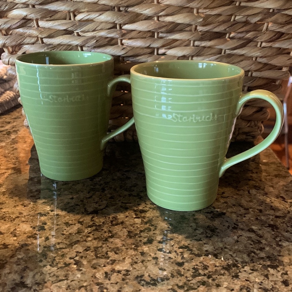 Starbucks mugs Design House Stockholm green rare 2 Starbucks mugs